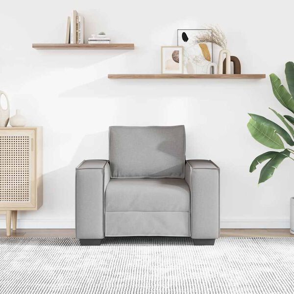 vidaXL dīvāns, krēsls, mākoņu pelēks, 100x78x84 cm, audums