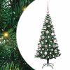 vidaXL Mākslīgais LED Ziemassvētku eglīte Zaļa 120 cm PVC un metāls