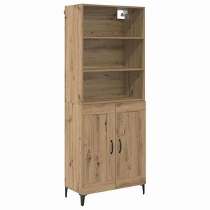 vidaXL Augstais skapītis 2 pcs amatnieku ozola 69,5 x 34 x 180 cm