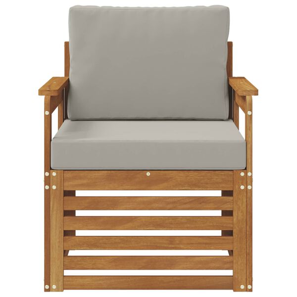 vidaXL Āra dīvānu komplekts ar spilvenu Dabiska 71 x 63 x 73 cm