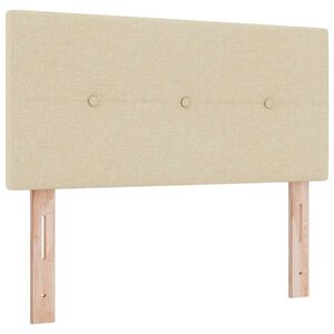 vidaXL Galvgalis ar galvas klāju Krēmkrāsa 90 cm Mākslīgā āda