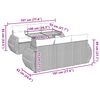 vidaXL 7-daļīgs dārza dīvāna komplekts, matrači, pelēka PE rotangpalma