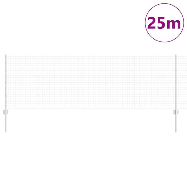 vidaXL Žogs ar stabu Sudraba 0,8 x 25 m Tērauds