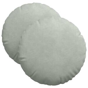 vidaXL Sēdvietas spilventiņi 2 pcs Gai&scaron;i pelēks &Oslash; 40 x 13 cm Samts