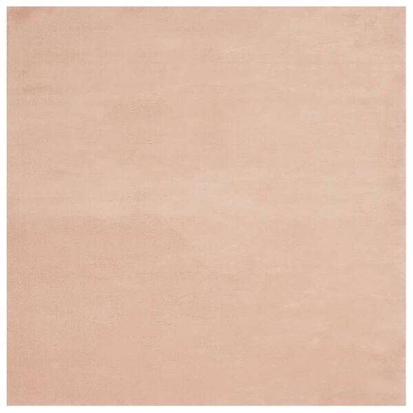 vidaXL paklājs HUARTE, īsa spalva, mīksts, mazgājams, sārts, 200x200cm