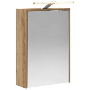 vidaXL Vannas istabas spoguļu skapis Mākslīgā ozola 43 x 16 x 62.5 cm