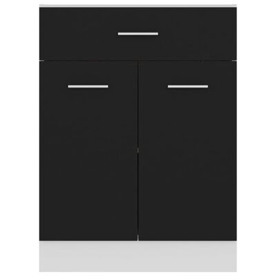 vidaXL apakšējais skapītis ar atvilktnēm, melns, 60x46x81,5 cm