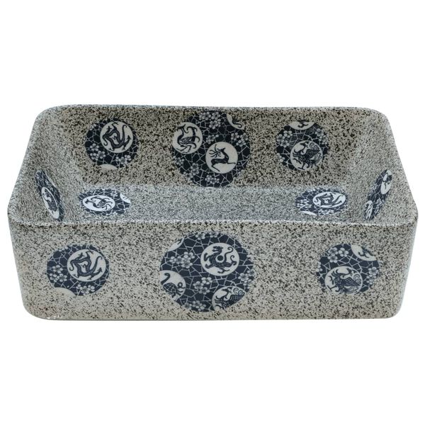 vidaXL izlietne, liekama uz virsmas, krāsaina, 46x35,5x13 cm