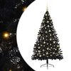 vidaXL Mākslīgais LED Ziemassvētku eglīte su 300 LED Melna 180 cm PVC