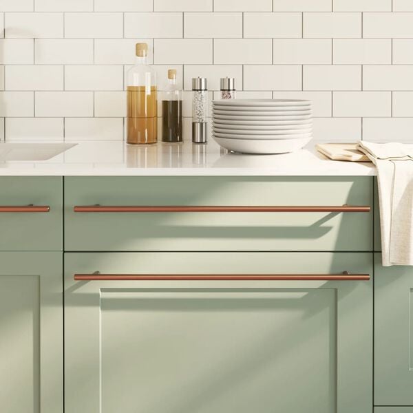 vidaXL skapja rokturi, 20 gab., bronzas, 480 mm, nerūsējo&scaron;ais tērauds