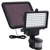 vidaXL dārza solārā LED lampa ar sensoru, melna