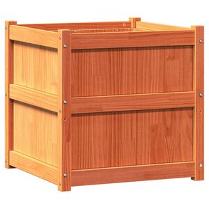 vidaXL dārza puķu kastes, 2 gab., vaska brūnas, priedes masīvkoks