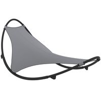 vidaXL sauļošanās šūpuļkrēsls ar riteņiem, tērauds, pelēks tekstilēns