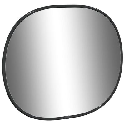 vidaXL sienas spogulis, melns, 30x25 cm