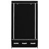vidaXL skapis, 87x49x159 cm, melns audums