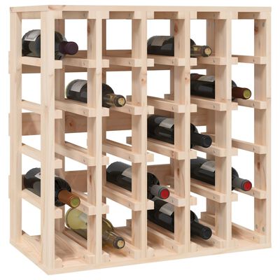 vidaXL vīna pudeļu plaukts, 58,5x33x60,5 cm, priedes masīvkoks