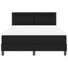 vidaXL Kastītes atsperu gulta Melna 140 x 200 cm Mākslīgā āda