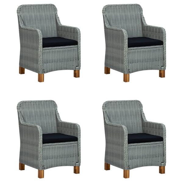 vidaXL 5-daļīgs dārza mēbeļu komplekts, gai&scaron;i pelēks