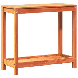 vidaXL stādī&scaron;anas galds ar plauktu, 82,5x35x75 cm, priedes masīvkoks