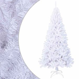 vidaXL mākslīgā Ziemassvētku egle, biezi zari, balta, 180 cm, PVC