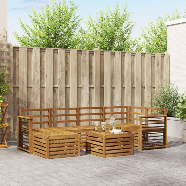 vidaXL Dīvāna komplekti Dabiska Cietā akācijas koks