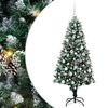vidaXL Mākslīgā Ziemassvētku eglīte su 300 LED ar statīvu Zaļa 180 cm