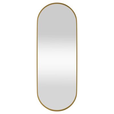 vidaXL sienas spogulis, zelta krāsā, 15x40 cm, ovāls