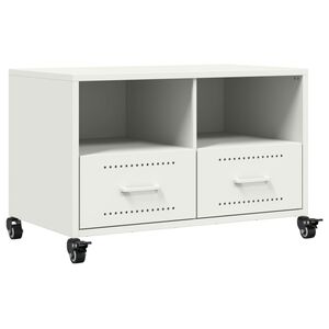 vidaXL TV skapītis, balts, 68x39x43,5 cm, tērauds
