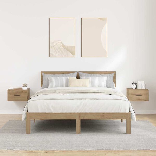 vidaXL Nakts skapītis 2 pcs amatnieku ozola 35 x 35 x 20 cm