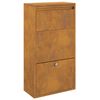 vidaXL Paku nodo&scaron;anas kaste Rūsa 44 x 22 x 82 cm Novecināts tērauds