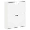 vidaXL Sienā piestiprināms apavu skapis HOORN 71 x 17 x 86 cm Balts