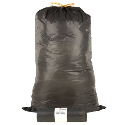 vidaXL atkritumu maisi ar aukliņām, 250 gab., melni, 120 L