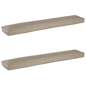 vidaXL Kastī&scaron;u spilvenu komplekts 2 pcs Pelēkbrūna 200 x 40 x 8 cm