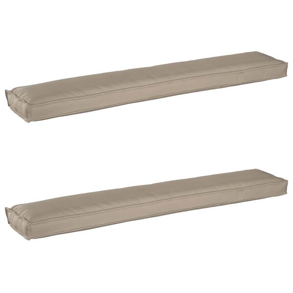 vidaXL Kastī&scaron;u spilvenu komplekts 2 pcs Pelēkbrūna 200 x 40 x 8 cm