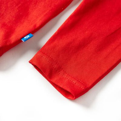 Bērnu krekls ar garām piedurknēm, sarkans, 92