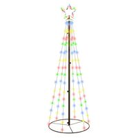 vidaXL Ziemassvētku egle, 108 krāsainas LED lampiņas, 70x180 cm