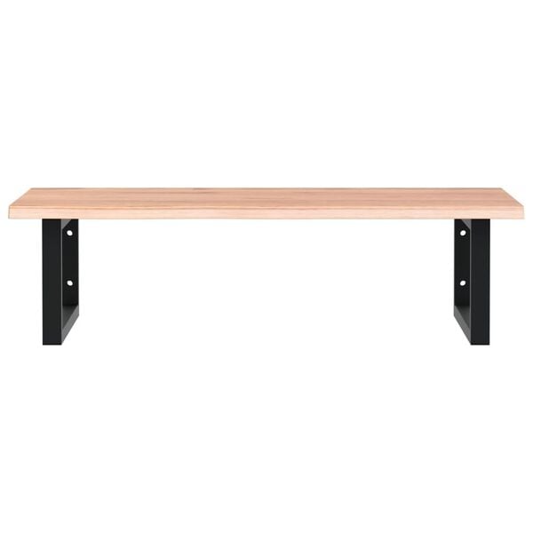 vidaXL izlietnes plaukts, stiprināms pie sienas, tērauds, ozola koks