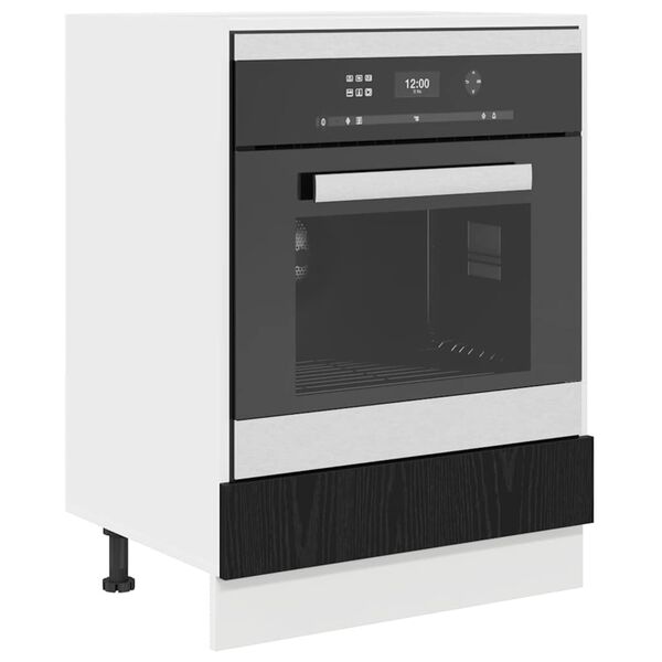 vidaXL Piekarams skapītis Melns ozolkoks 60 x 46 x 81,5 cm