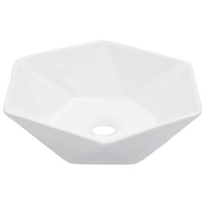 vidaXL izlietne, 41x36,5x12 cm, keramika, balta