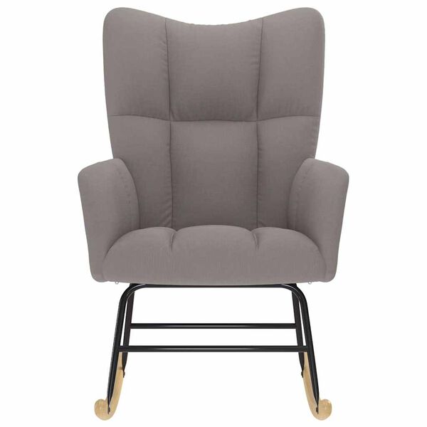 vidaXL šūpuļkrēsls, pelēkbrūns audums