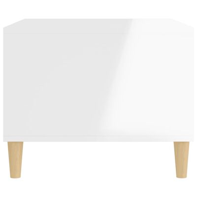 vidaXL kafijas galdiņš, spīdīgi balts, 60x50x40 cm, inženierijas koks