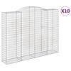 vidaXL arkveida gabiona grozi, 10gb., 300x50x220/240cm, cinkota dzelzs