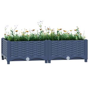vidaXL puķu kaste, 80x40x23 cm, polipropilēns