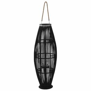 vidaXL pakarināms svečturis, bambuss, melns, 95 cm