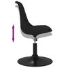 vidaXL grozāmi virtuves krēsli, 6 gab., melns samts