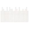 vidaXL sienas galvgalis, balts, 146,5x3x80 cm, priedes masīvkoks