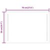 vidaXL vannasistabas spogulis ar LED, 70x50 cm