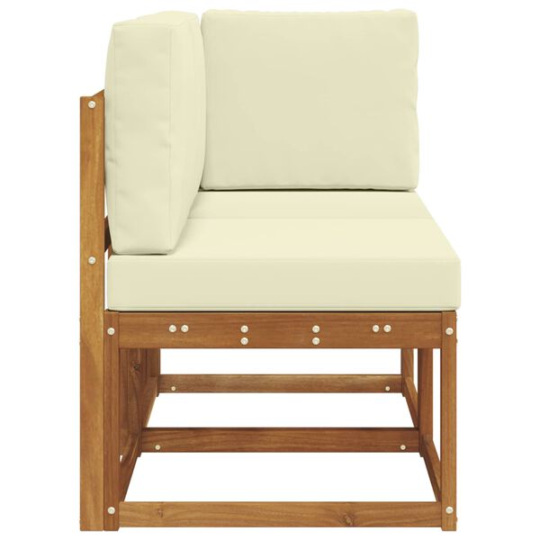 vidaXL Āra vidējais un stūrī eso&scaron;s dīvāns 2 Gabals Dabisks un krējuma