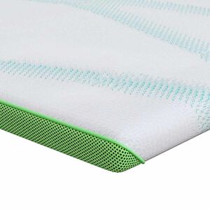 vidaXL Matracis Balts un zaļ&scaron; 80 x 200 cm Žakarda audums