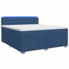 vidaXL Kontinentālā gulta ar matraci Zila 140 x 190 cm Audums